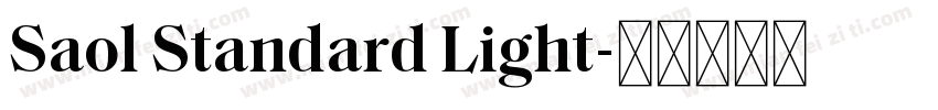 Saol Standard Light字体转换